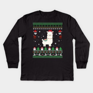 ugly sweater - Llama ugly sweater Kids Long Sleeve T-Shirt